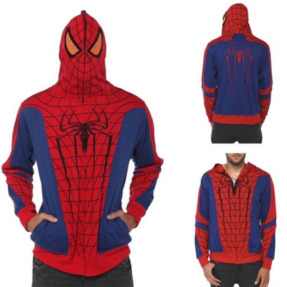Amazing Spider Man full zip hoodie with mesh eyes